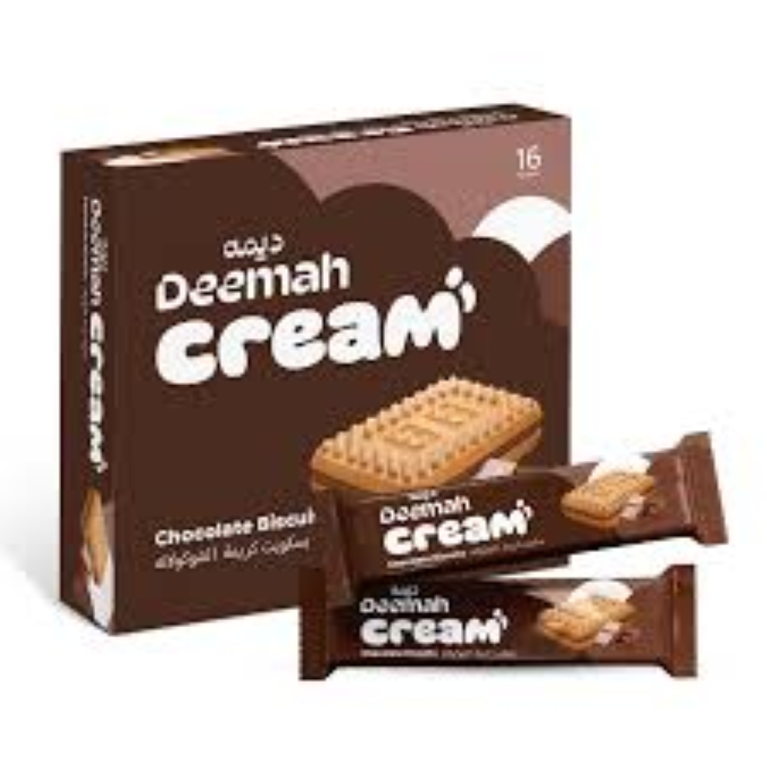 DEEMAH CREAM BISC WHEELS CHOCO 60G